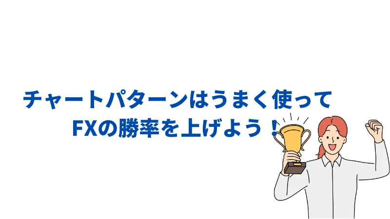 「チャートパターンはうまく使ってFXの勝率をあげよう」という見出しの画像です。