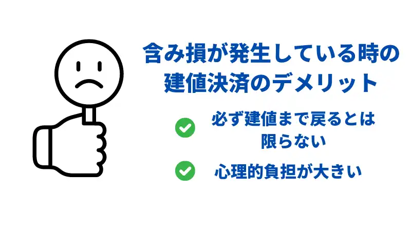含み損の時のデメリット