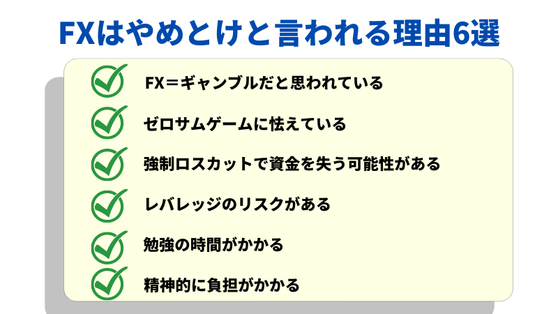 FXはやめとけと言われる理由を説明する画像
