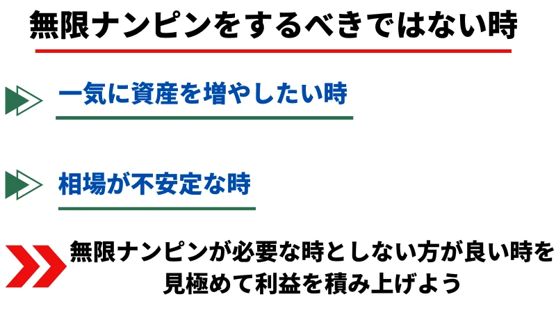 無限ナンピンをするべきでない時