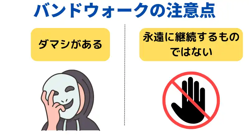 バンドウォークの注意点