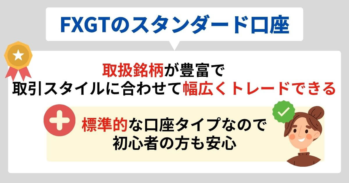 FXGTスタンダード口座は初心者にもおすすめ