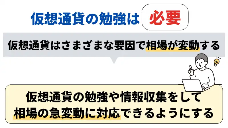 仮想通貨は相場が変動の理解するために勉強をする必要がある。