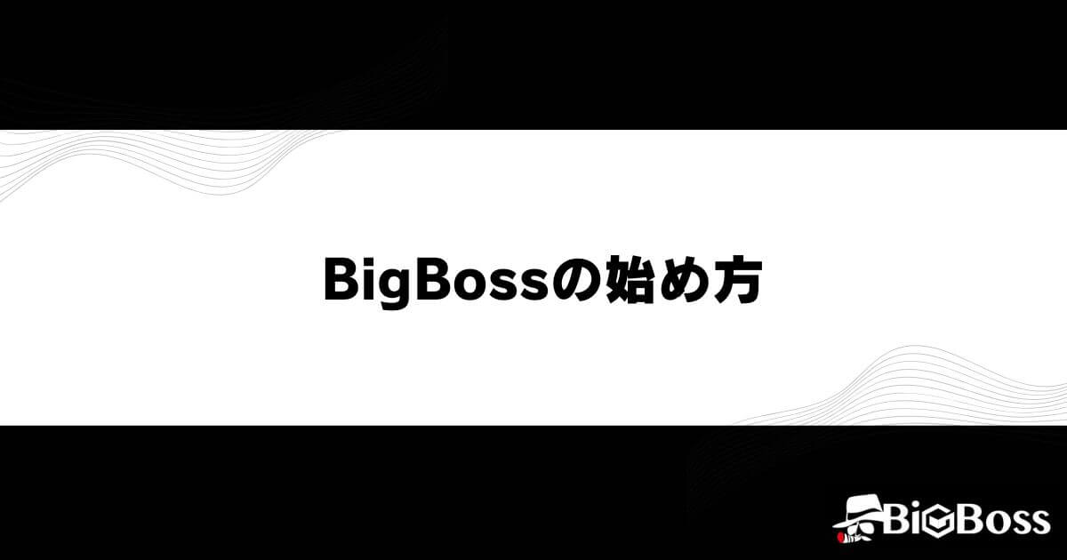BigBoss(ビッグボス)の始め方