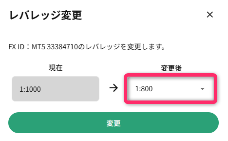 レバレッジを選択する