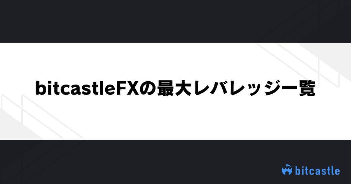 bitcastleFXの最大レバレッジ一覧 