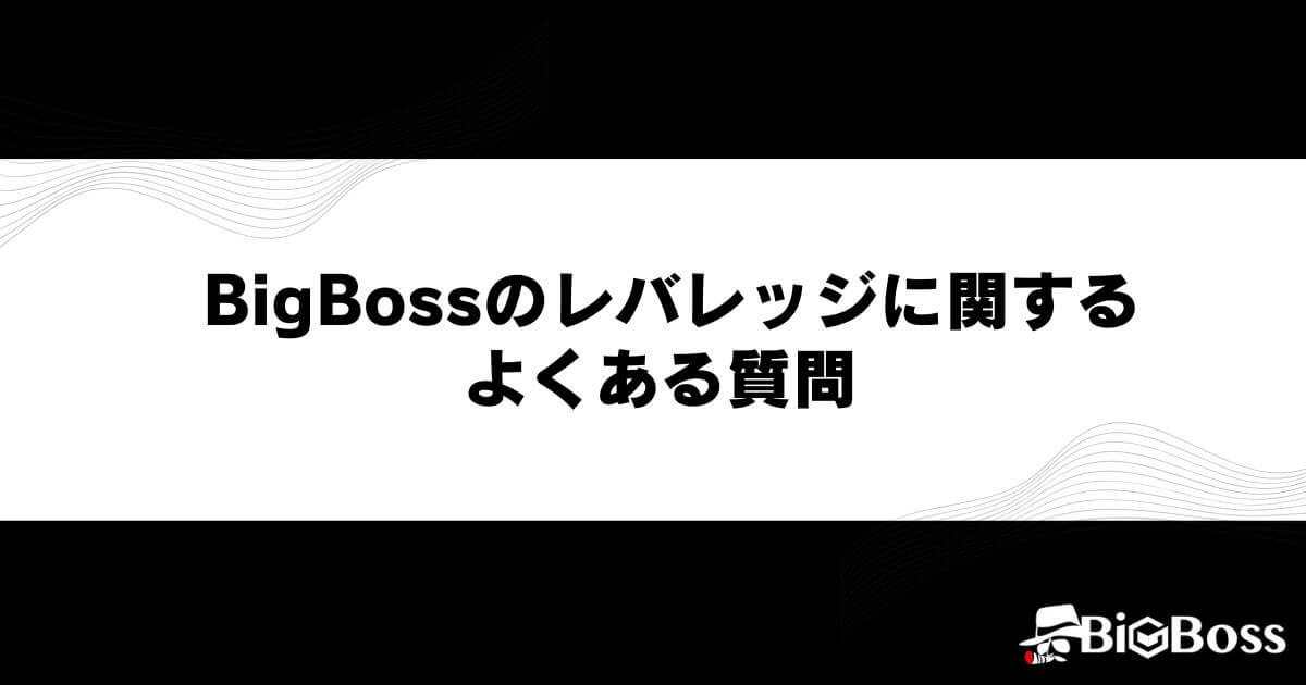 BigBossのレバレッジに関するよくある質問