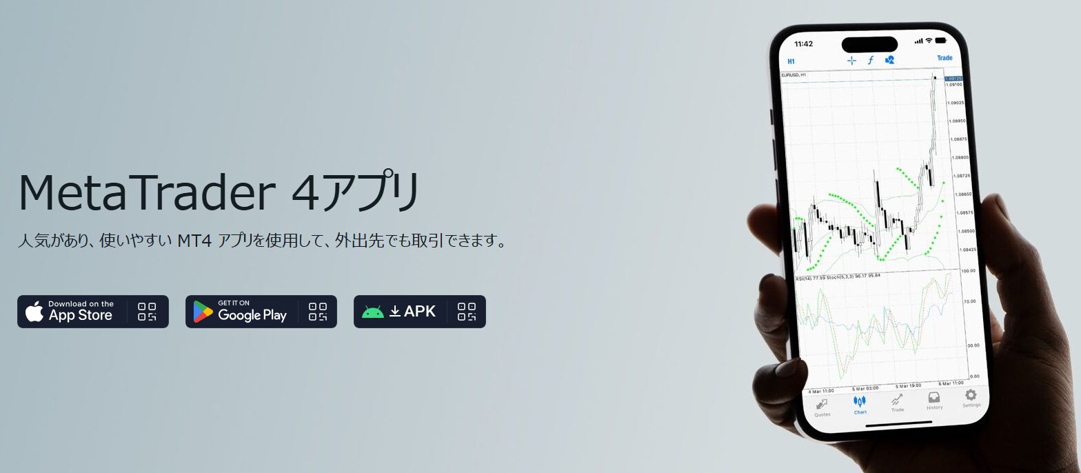 スマホにMT4アプリをダウンロードする